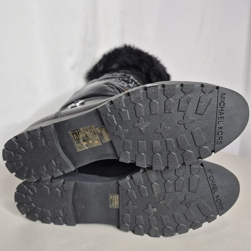 MICHAEL Michael Kors Brandy Tall Nylon Snow Boots - Size 9